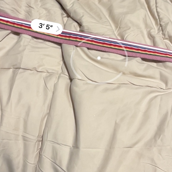 Tommy Hilfiger vintage canvas D-ring belt. Pink and rainbow. 41” in length. EUC - Picture 4 of 4